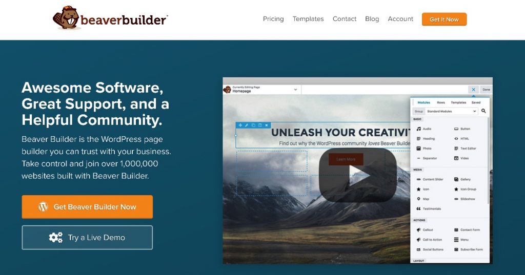 beaver builder website