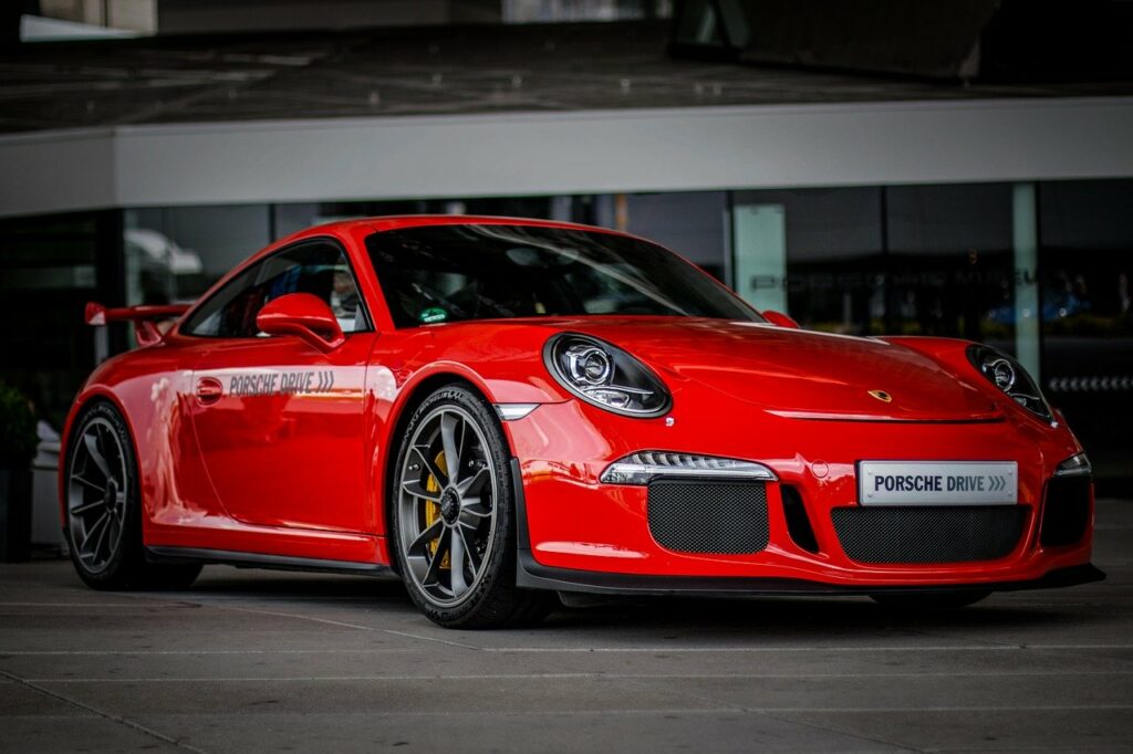 red porsche