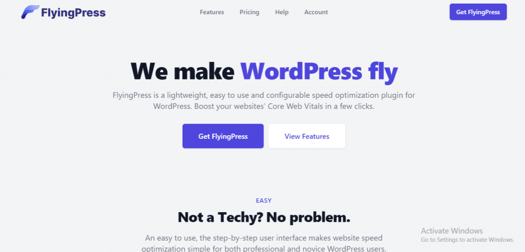 FlyingPress speed optimization plugin