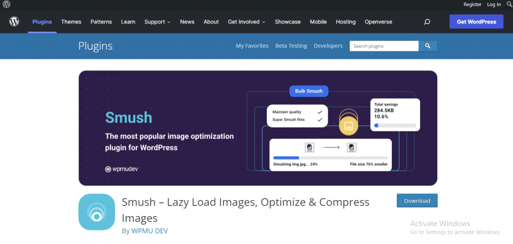 wp smush speed optimization plugin