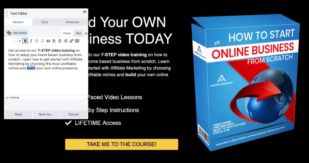 beaver builder squeeze page example