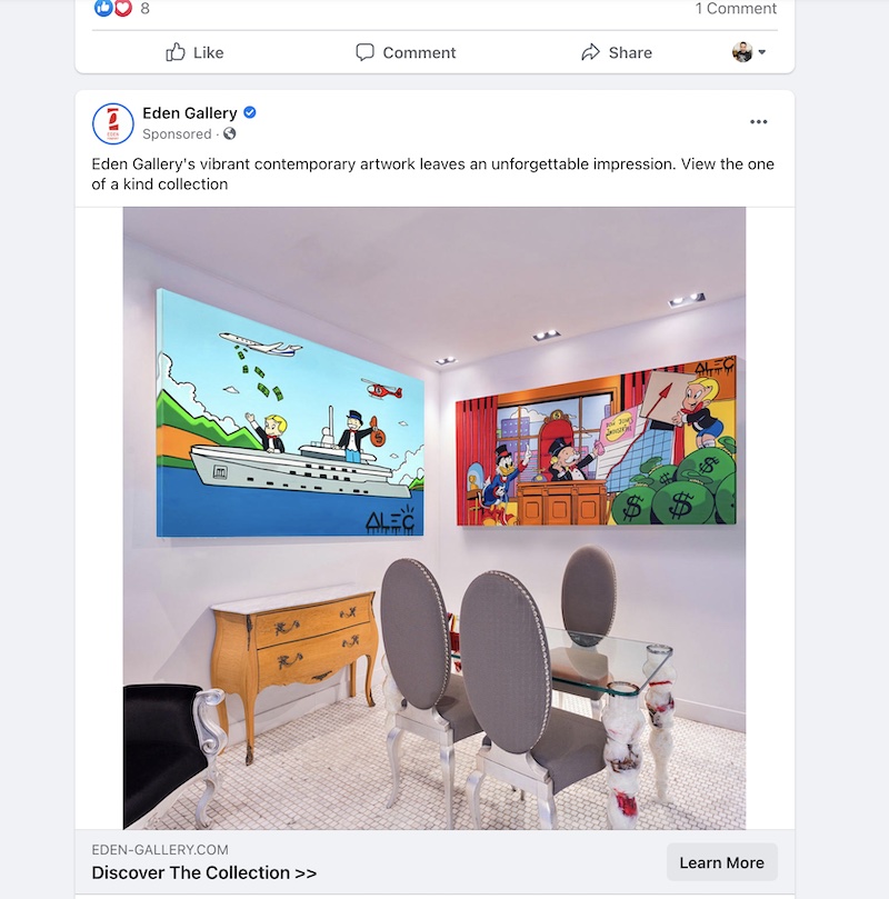 native facebook advertising example