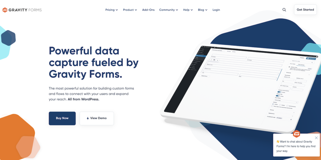 Gravity Forms homepage