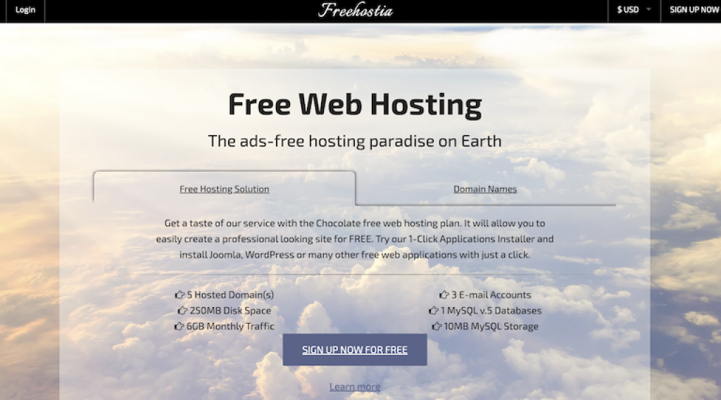 freehostia hosting provider for php sites and wordpress