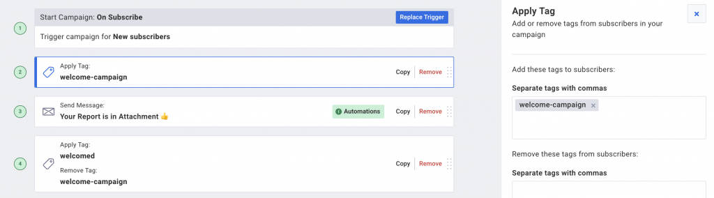 AWeber tag features