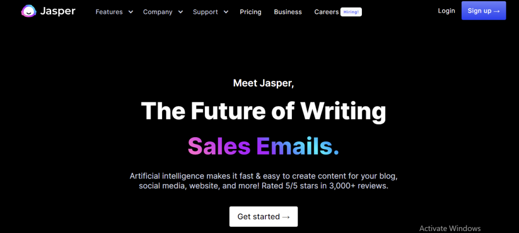 get inspiration for a story from ai with Jasper