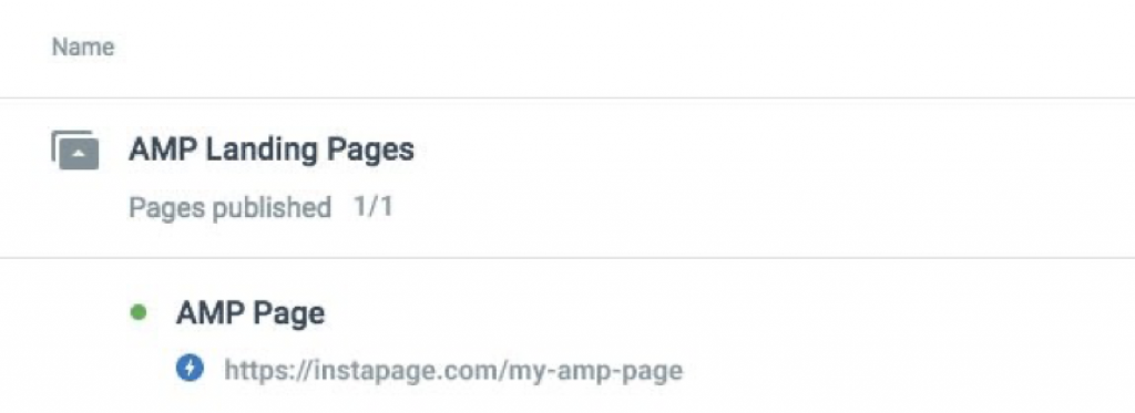 AMP page published